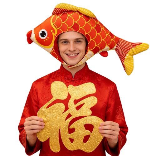 Chapeau en peluche poisson accessoire de déguisement pour Pâques et festival