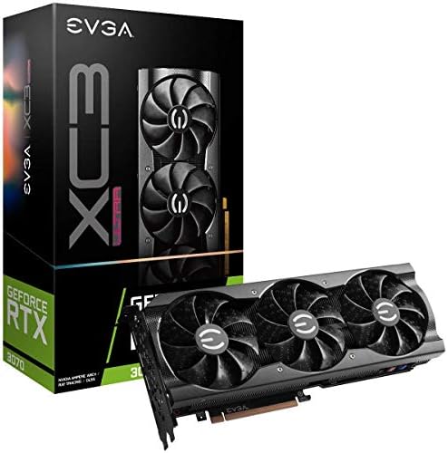 EVGA 08G-P5-3755-KR GeForce RTX 3070 XC3 Ultra Gaming, 8GB GDDR6, iCX3 Cooling, ARGB LED, Metal Backplate: image 1 of 7