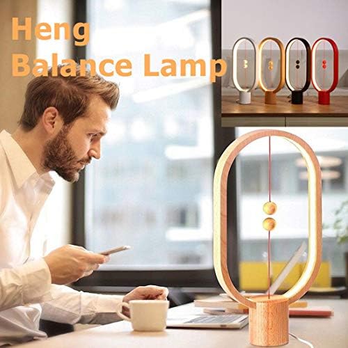 Heng balance lamp - Ellipse Magnetic mid-air switch USB Powered LED Lamp, Contemporary Eye-Care Soft Warm Light, for Bedroom,Living Room,Dining,Dresser,Reading Desk and Office
