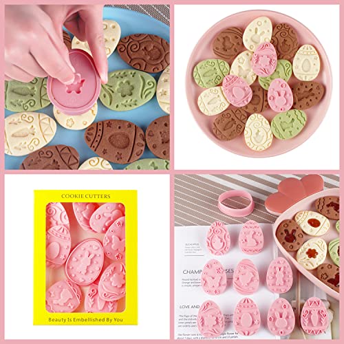 Foto von 9 Stück Ausstechförmchen Ostern, Ausstechformen Ostern Set, Kunststoff Ausstechformen, 3D Plätzchenausstecher Ostern, DIY Ausstecher Osterei, Hasen Osterausstechformen, für Cookie Fondant Schokoladen