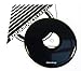 Aquarian Drumheads PTCC22BK Center Ported Bass 22-inch Bass Drum Head, gloss black