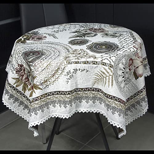 Tablecloth Tapestry Fabric With Elegant Floral Pattern And Volume Effect Table Cloth Poppy Flowers Square Or Rectangular Table Linen Cloth (54In X 71In (137X180Cm)) #TOP6