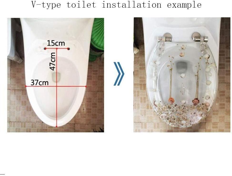 Toilet Seat U/V/O Shape Compatible Toilet Cover Top Mounted Ultra- Toilet Cover