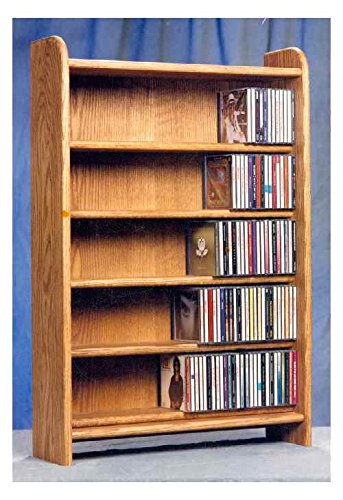 5 Shelf Cd Storage (Honey Oak) #TOP19