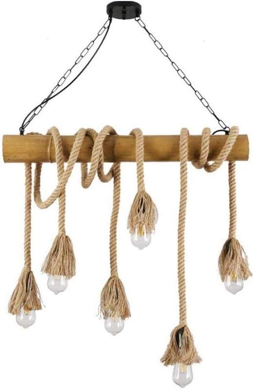 - Retro Rope Pole Creative Personality 6 Lights