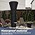 Wesnoy 4 Pack Patio Heater Covers with Zipper Waterproof Dustproof Outdoor Heater Cover Wind Resistant UV Resistant Snow Resistant Heater Covers for Standing Heater, Black, 89'' H x 33" D x 19" B