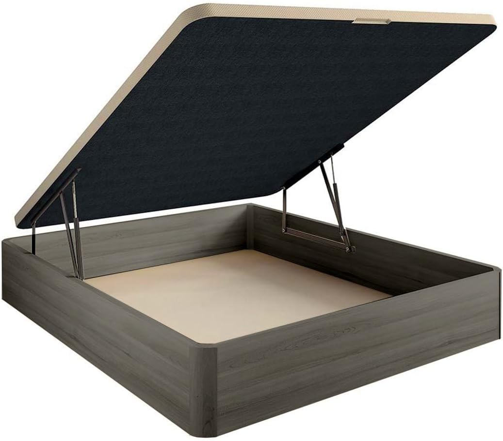 Shiito | Canapé Reno con Amplio Espacio de almacenaje | Tapa Transpirable 3D y ventilación Mejorada con 4 válvulas | Calma y Confort garantizados | Acabado Wengué - 105x190 cm
