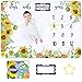 Coperta Mesi Neonato Femmina Maschio Coperta Mesi Anni Bambino Mensile Milestone Flanella Copertina Foto Puntello per Sfondo Fotografico Regalo Personalizzato per Neomamme Morbida, 100 x 150cm