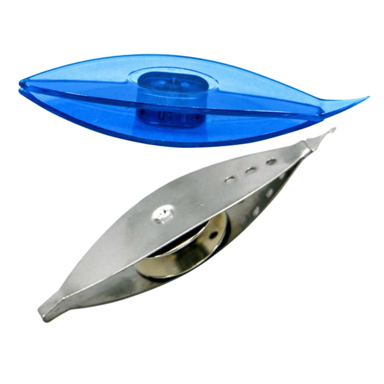 IWOWHERO 2pcs Plastic Metal DIY Tatting Shuttles Weaving Accessories for Knitting Craft