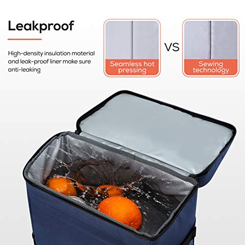 Image of TOURIT 38 Cans Backpack Cooler: Leak Proof Waterproof 2 Insulated Compartments Soft Cooler Bag Beach Travel Camping Picnic
