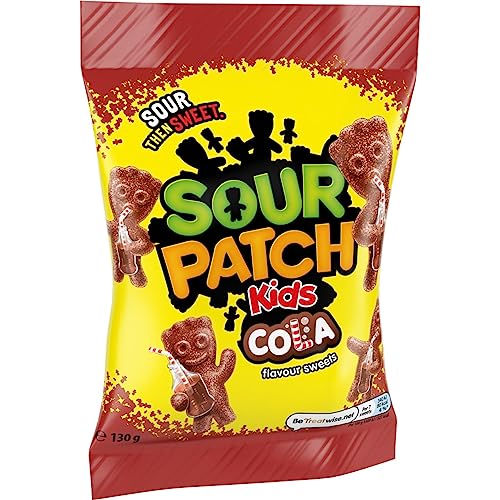 Sour Patch Kids Cola Flavour, Tangy Cola Sour Then Sweet Candies, 130 g (Pack of 1) Sour Patch Kids Cola Flavour, Tangy Cola Sour Then Sweet Candies, 130 g (Pack of 1)