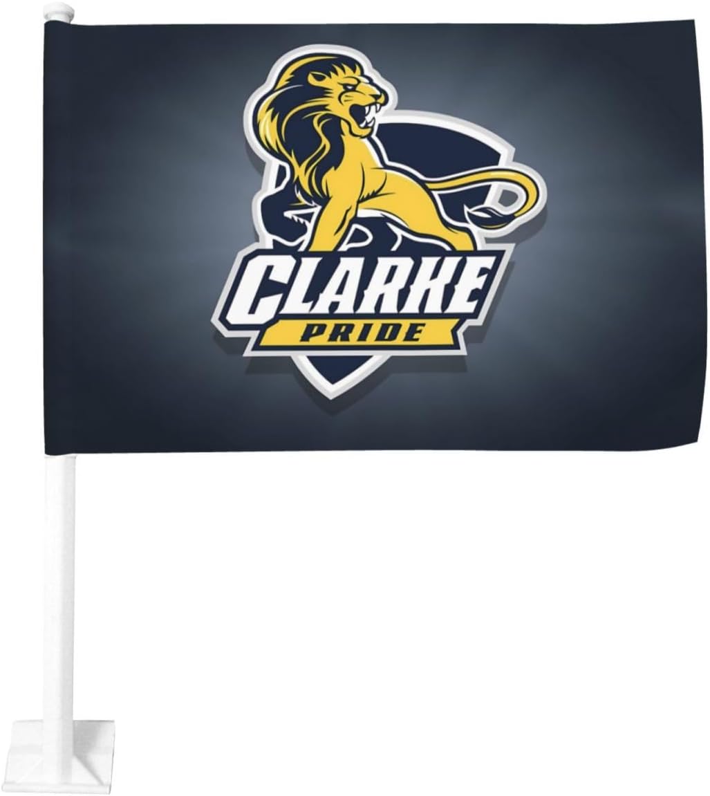 Clarke University Car Flag 12 X 18in Double Sided Car