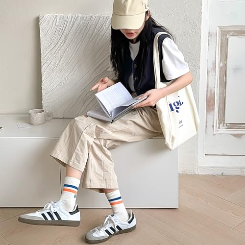 Image of Women's Cute Crew Socks, Casual Athletic Cotton Bowknot Cherry Calf Novelty Socks for Women