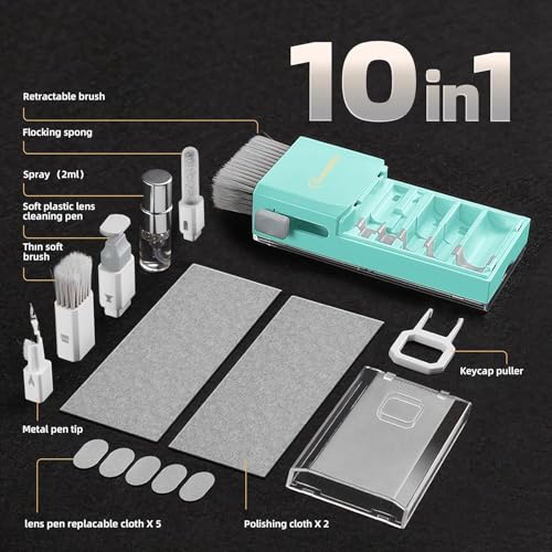 Image of Laptop Screen Keyboard Cleaner Kit, Electronics Cleaning Tool for MacBook iPad iPhone Pro, Brush Tool for Tablet, Computer, PC Monitor,TV Camera Lens New Compact with Patent