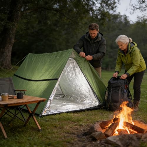 Carpa plegable reflectora compacta para camping miniatura 2