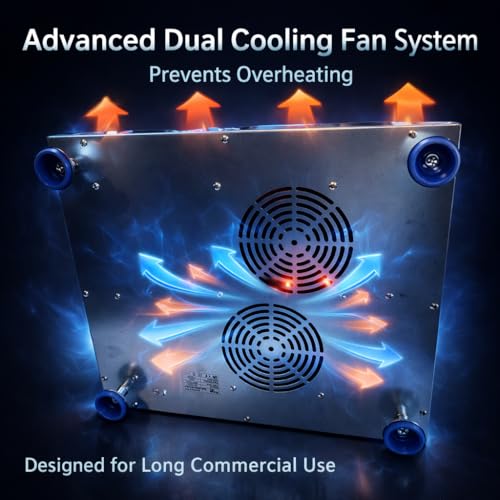 Image of 3500W Commercial Induction Cooktop | Heavy Duty Stainless Electric Stove | Fast Heating Hot Plate with LED Display | Auto Temperature Control for Restaurant & Cloud Kitchen