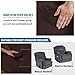 H.VERSAILTEX Velvet Slip Covers for Recliners with Arms 1-Piece Stretch Recliner Chair Covers Furniture Protector Couch Soft with Elastic Bottom Anti-Slip(Brown, Large)