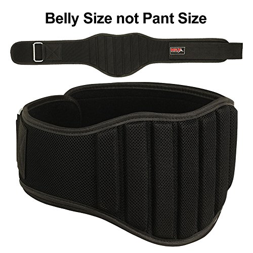 Mrx Weight Lifting Belts Fitness Training Gym Back Support Belt 8" Wide (Black, Large) #TOP2