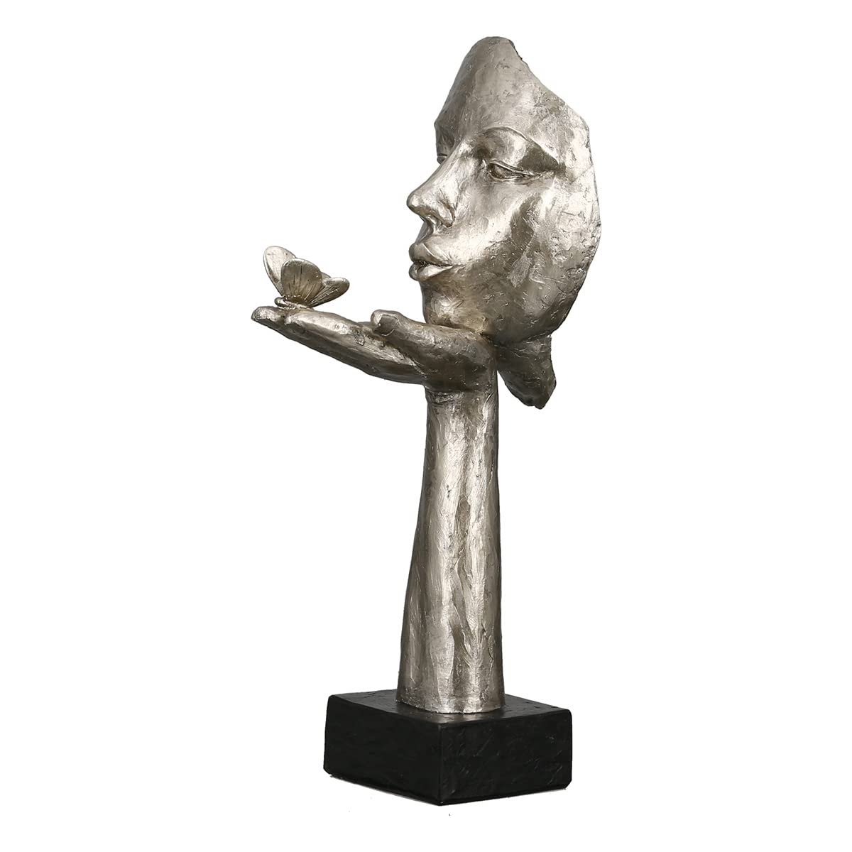 Casablanca Statue Visage Desire, Résine Argentée 34 cm
