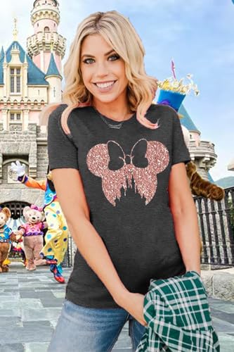 Magic Shirts for Women Cute Castle Graphic Vacation Tops3