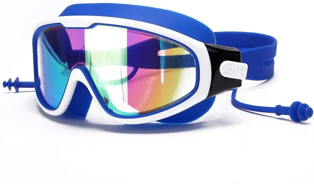 Kinder-Schwimmbrille, Weitsicht-Schwimmbrille für Kinder und frühe Teenager, Weitsicht, Antibeschlag, wasserdicht, UV-Schutz (Blau)