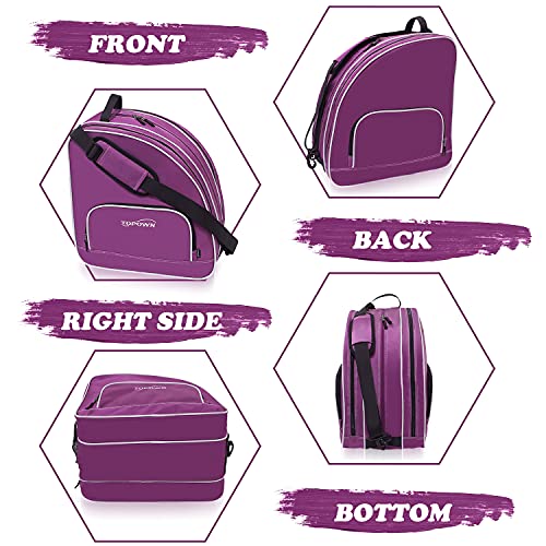 Topown Ice Skate Bag Roller Skates Bag For Men Inline Skate Bag For Women Roller Skate Bag Premium Black Ice Skate Bag Rose Red Rollerblades Bag #TOP5