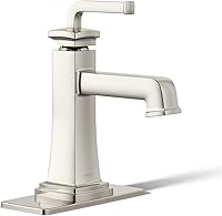 Vista 22 de KOHLER T26432-4-BL RIFF Molde de grifo de lavabo de baño para montaje en pared, negro mate