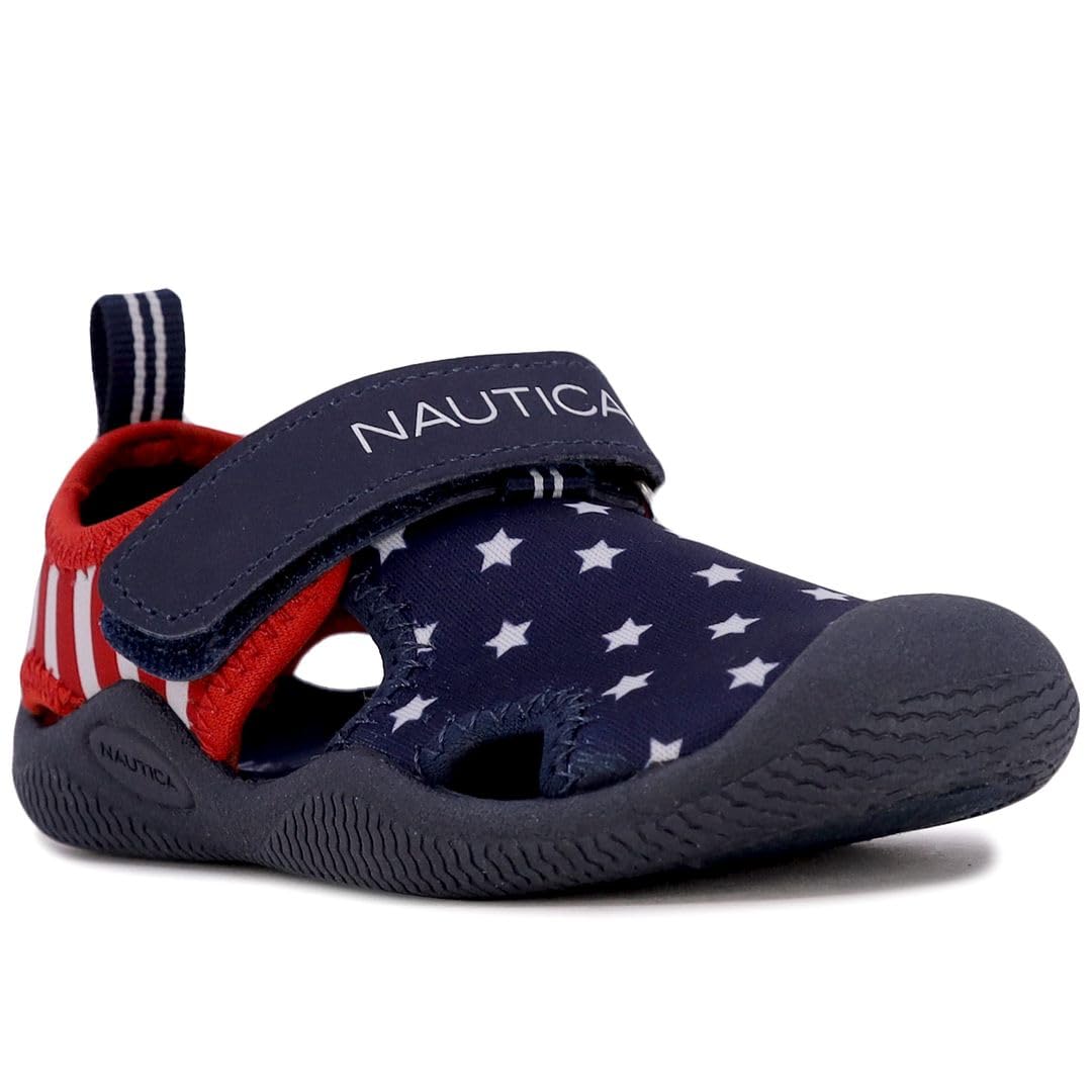 Nautica Kids Water Shoes for Boys Girls Toddler Quick Dry Swim Shoes Aqua Socks Beach Pool Closed Toe Barefoot Summer Watershoes for Toddlers Size 5-12