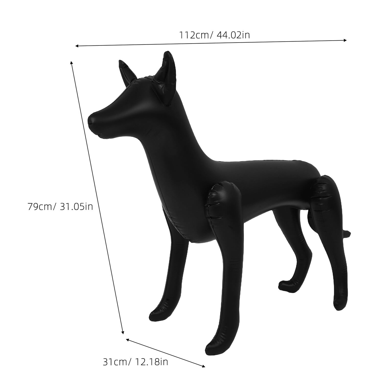 TOYANDONA Manichino Gonfiabile per Cani in PVC Nero 018Mm Set da 2 Pezzi Espositore per Abbigliamento per Animali Domestici Forma Salvaspazio per Negozi Vetrine e Fiere