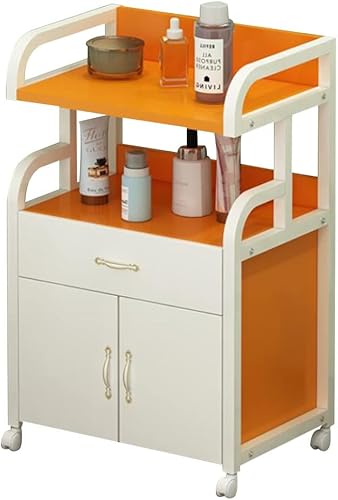 Miniatura 7 de MAHFEI - Gabinete de almacenamiento para barbería, armario de almacenamiento de salón de belleza, equipo de spa con cajón y ruedas, estación de
