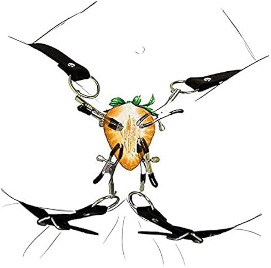 binxliuxo B-D-S-M Correas elásticas de Cuero de 2 Vueltas para Muslo con Clips