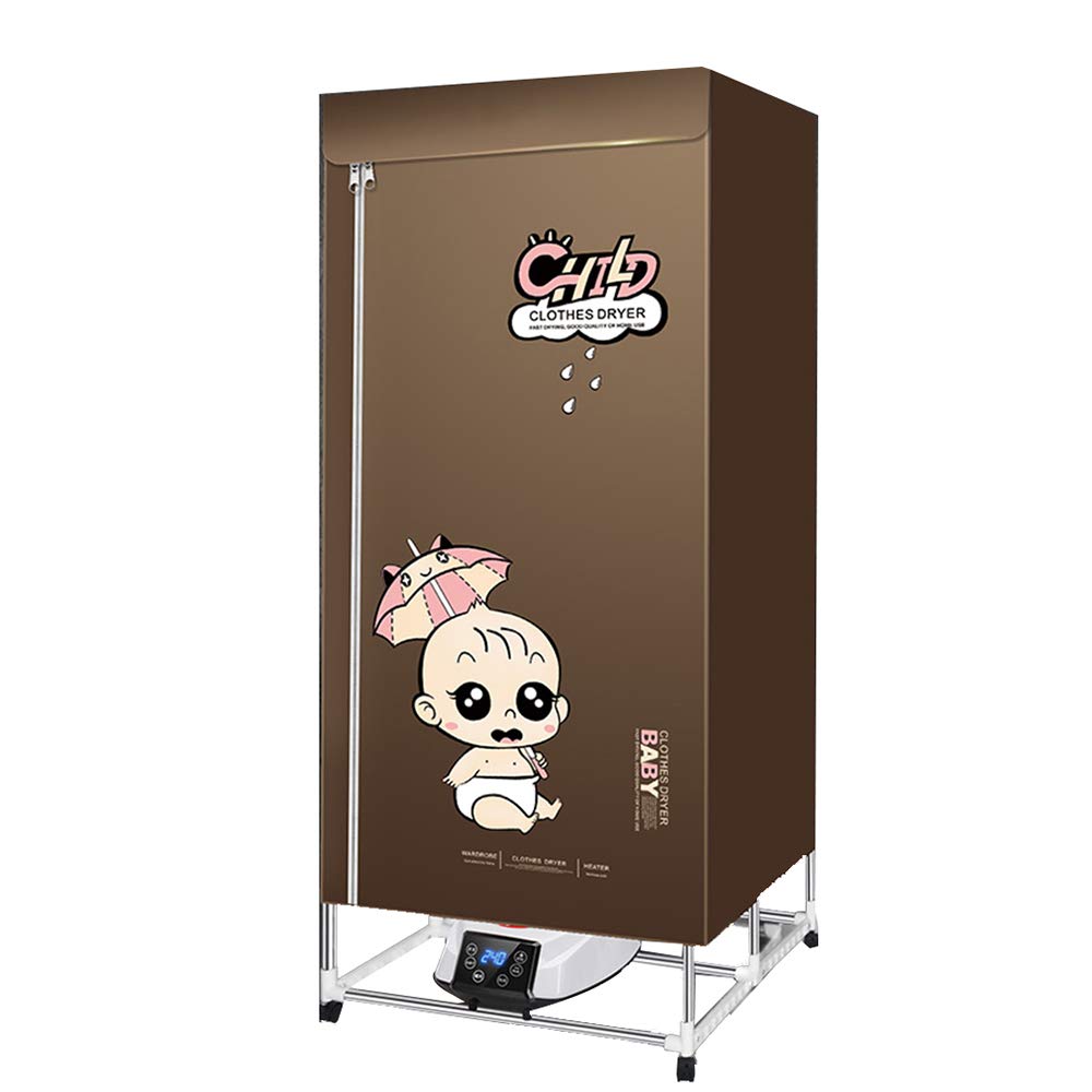 Secadora de Ropa pequeña, Secadoras, Rejilla de Secado aniónica Plegable, 1400 W con Control Remoto, Doble Capa con Ruedas, Elimina ácaros, 10 kg