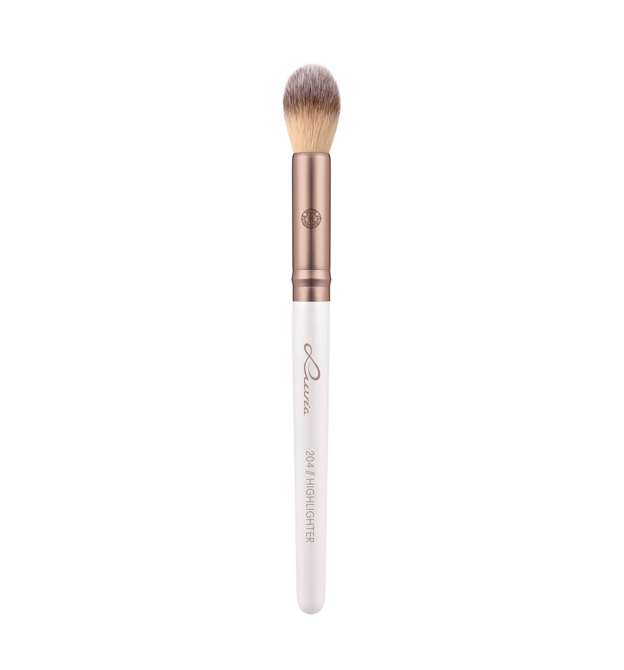 Luvia Professional Make-Up Brush, Highlighter Make-Up Brush, Round Brush, Vegan Cosmetic Brush, 204 // Highlighter Elegance - Image 3