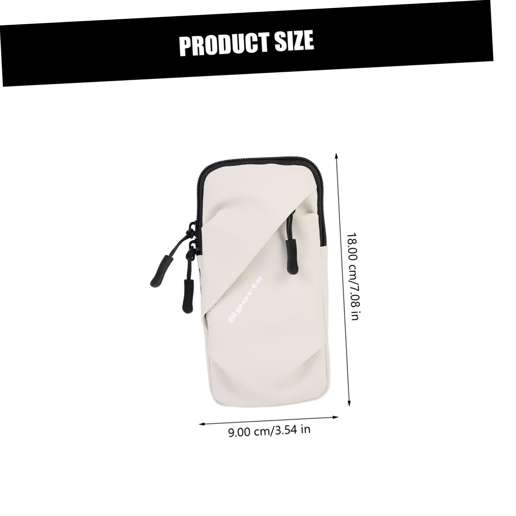 Gatuida 3pezzi Armband Portatelefono Per Custodia Elasticizzata Per Smartphone Pouch Braccio e Attività Grigio