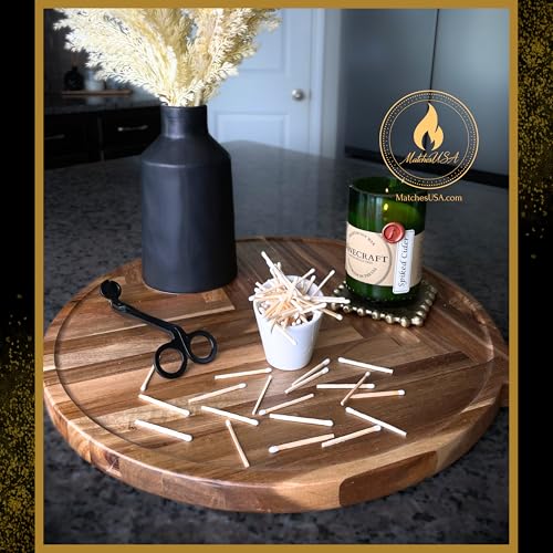 Image of 500 Count | 2 inch White Matches | Strikers Included | Color Tip Wooden Match | Refill for Matchstick Jars, Candle Display, Holders & Bottles | 2 in inches Long