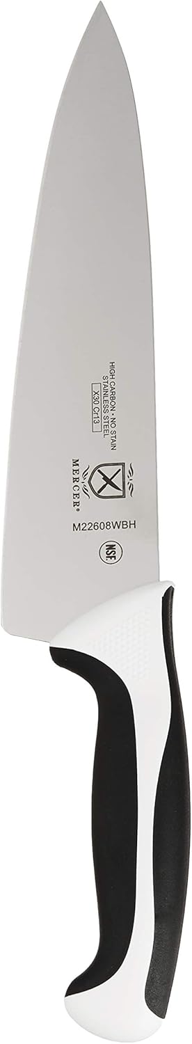 Mercer Culinary Millennia 5-Piece Magnetic Board Set Knife Block, White