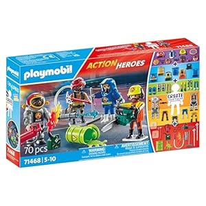 PLAYMOBIL Action Heroes 71468 My Figures: Bomberos, con Figuras Personalizadas y Accesorios Desmontables, Juegos de rol imaginativos y Divertidos, Juguetes para niños a Partir de 5 años