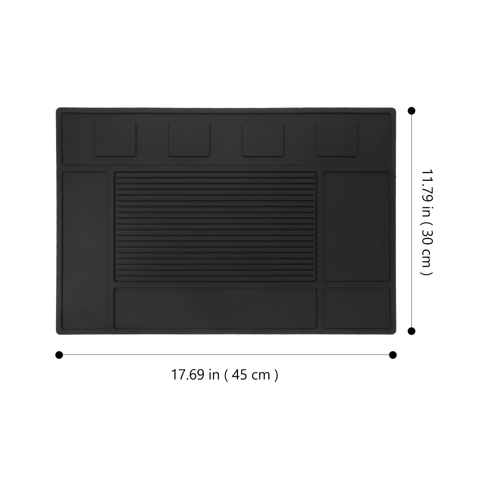 STOBAZA Tapis de Coupe Magnétique pour Coiffeurs, Tapis en Silicone Antidérapant, Organiseur pour Tondeuses et Accessoires, Station de Coiffure Professionnelle