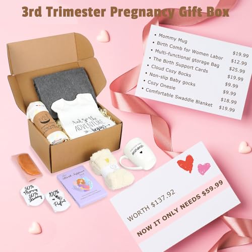 3rd trimester pregnancy gift box for expecting and first time moms gift basket for pregnant women pregnant mom gifts box new mom gifts 3rd trimester pregnancy essentials
