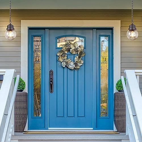 Gepow OUTDOOR PENDANT LIGHT FIXTURE Farmhouse Exterior Globe Anti-Rust Hanging Lights With Adjustable Chain, Bronze Ceiling Outdoor Lantern Light thumb #5