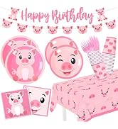 Spa Birthday Party Decorations, 120PCs Disposable Tableware | Relaxing Supplies for 24 Guests