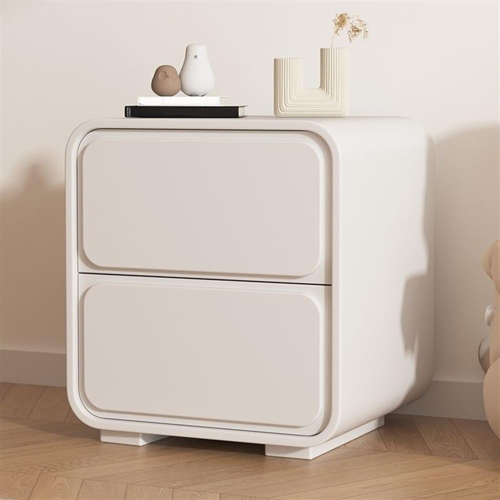 Table de Chevet 40cm Blanche Meuble d'Appoint Salon et Chambre