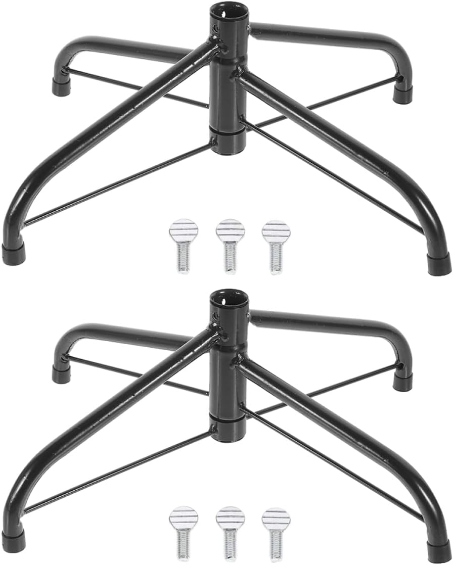 Cabilock 2pcs Christmas Tree Stand Bracket Artificial Christmas Tree Holders for Easy Assembly and Stability for Festive Decor