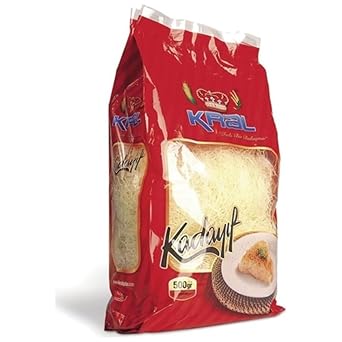 Dried Kadaifi, Ideal for Crispy Dubai Chocolate and Kunefe, Premium Fine Strand Shredded Dough 500g, (TURK KADAYIFI), PACK OF 5