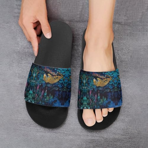 Chaussons léopard pour homme et femme - Pantoufles douces d'intérieur - 6