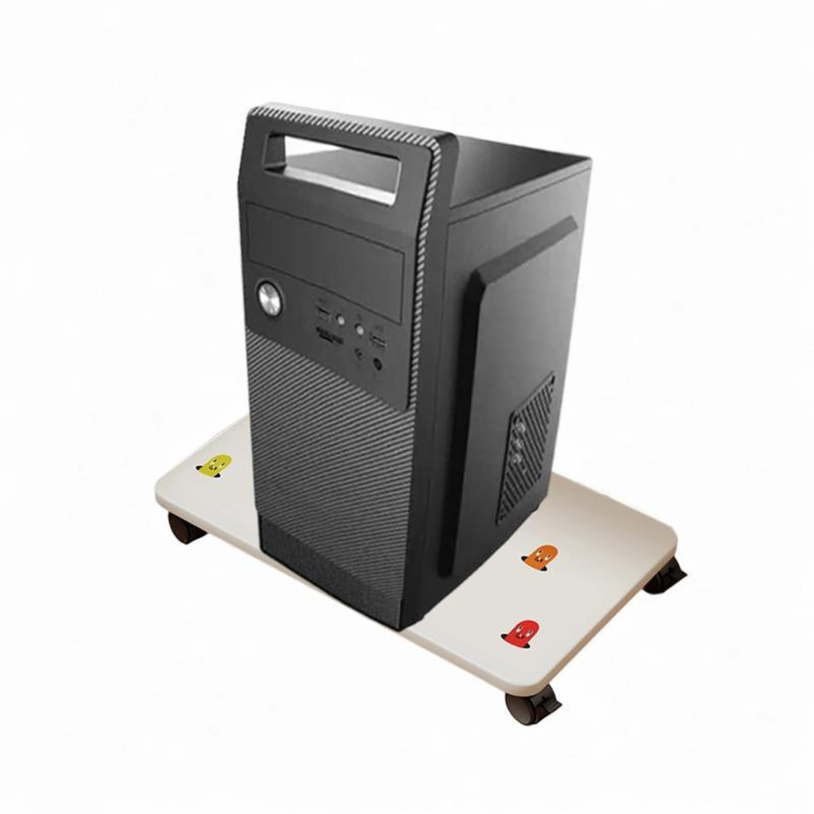Soporte de Torre para PC, Soporte de Torre para CPU móvil, de para computadora, de CPU Debajo del Escritorio para habitación, Impresora y hogar, Blanco