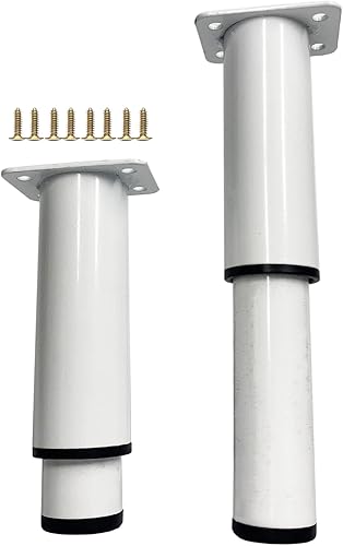 Kaupuar Patas ajustables de metal para mesacama y sofápatas de gabinete de muebles, juego de 2, marco central de cama resistente de 5 a 9 pulgadas