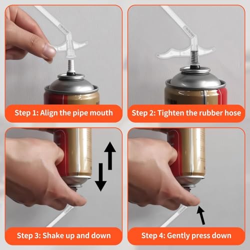 Image of 20PCS Clear Spray Foam Tube, Plastic Tube-Nozzle Foam for DIY Spraying, Spray Foaming Tubes Nozzle for Filling Gaps, Insulating, and Sealing Various Surfaces
