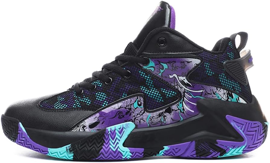 WILTENA Womens Mesh Breathable Basketball Shoes Mens Anti Slip Sneakers Unisex Fashion Running Sneakers Colorful Painting Sports Shoes