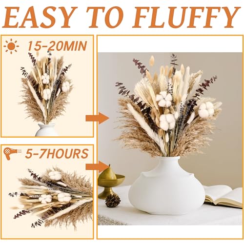 Ramo de 120 flores secas naturales para decoración boho miniatura 4